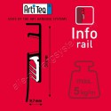 Artiteq Info Rail / Paper Grip (incl. eindkapjes en bevestigingsmaterialen) - 2 kleuren