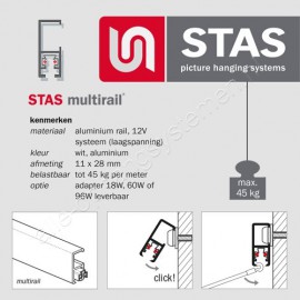 STAS multirail armatuur wit