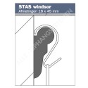 STAS Windsor Wooden Side Lath 200 cm Wall Rail