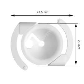 GeckoTeq Plafond clip wit metaal met 200cm draad set 12kg