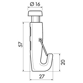 Newly H70 Zelfremmende autogrip lock Haak