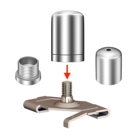 GeckoTeq-Metallklammer in Weiß für Hängedecken - 8kg