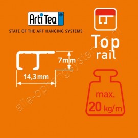 Artiteq top rail 200cm