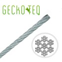 GeckoTeq Alambre de acero 1,5mm - no anudable - por 10 metros