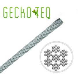 GeckoTeq 1,5mm drut stalowy z pętlą - 15kg