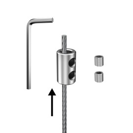 GeckoTeq Double Wire Clamp - 10kg (with 2 Allen screws) - incl. Allen key