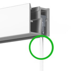 Newly R40 – the wall rail for the ceiling