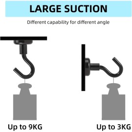 GeckoTeq ripustettu kattomagneettikoukku - 5kg kahdessa värissä