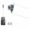 Kit de suspension 6 mètres PLAFOND - Rail qualité Artiteq