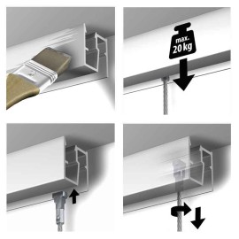 Newly R40 – the wall rail for the ceiling