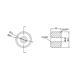 GeckoTeq gängad ände Nippel Maker Cable Stop Kompressionsbussning - 7 kg