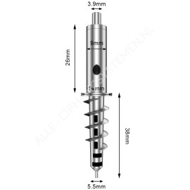 Anclaje espiral atornillable GeckoTeq con Pinza