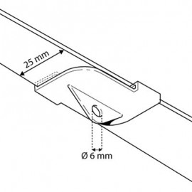 AOS Plafondklem met Oog wit - 22-51mm