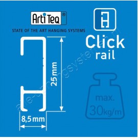 Artiteq Klickschienen Set Weiss 200cm - 20kg