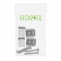 GeckoTeq Transparent DiBond Glass Forex Mirror Wall Clip Set - Including Screws