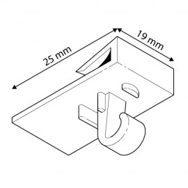 GeckoTeq 2kg Plafond schuif clip haak wit plastic - per stuk