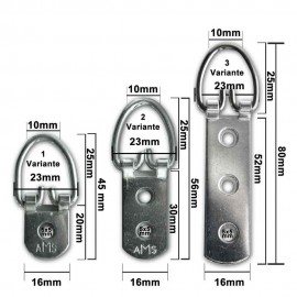 Pendente GeckoTeq con anello ovale - 3 dimensioni