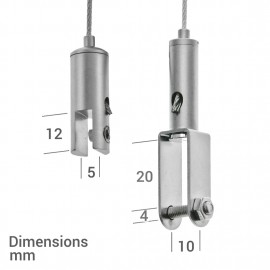 GeckoTeq Selbstbremsende Klemme für Platten bis 5 mm - 10kg