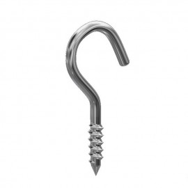 GeckoTeq - Open Screw Hook galvanoitu - 3 kokoa