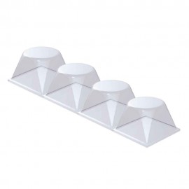 GeckoTeq set di 4 paraurti in PVC - 20 x 20 x 13,5 mm