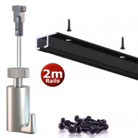 Artiteq Top Rail Set zwart 200cm - 20kg