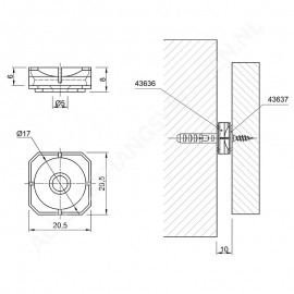 GeckoTeq Click Panel System Plast - Clamp