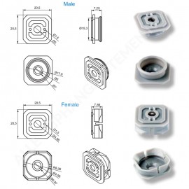 GeckoTeq Click Panel System Plast - Clamp