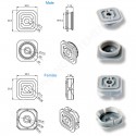 GeckoTeq Click Panel Connector System PVC - Center Locator